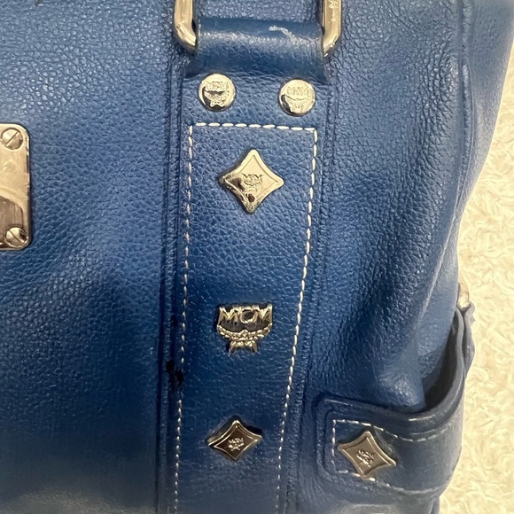 MCM Blue Leather shoulder Bag - Picture 11 of 16